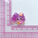 20mm snap button DIY charms Sequin cut cartoon little girl resin