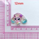 12mm snap button DIY charms Sequin cut cartoon little girl resin