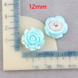 12mm snap button DIY charms Electroplating resin rose resin