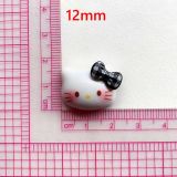 12mm snap button DIY charms Bright surface bow kt kitten resin