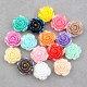 20mm snap button DIY charms Electroplating resin rose resin