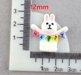12mm snap button DIY charms Bonnie Rabbit Bright Face Rabbit Resin