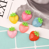 12mm snap button DIY charms Resin strawberry
