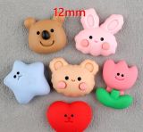 12mm snap button Rabbit Bear Pentagram Love Resin DIY charms