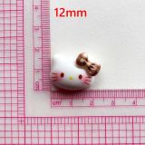 12mm snap button DIY charms Bright surface bow kt kitten resin