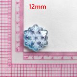 12mm snap button DIY charms High transparency snowflake ice and snow resin