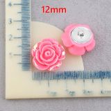 12mm snap button DIY charms Electroplating resin rose resin