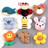12mm snap button DIY charms Koala bee teddy bear resin