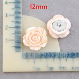 12mm snap button DIY charms Electroplating resin rose resin