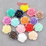 12mm snap button DIY charms Electroplating resin rose resin