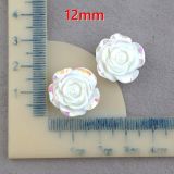 12mm snap button DIY charms Electroplating resin rose resin