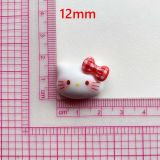 12mm snap button DIY charms Bright surface bow kt kitten resin