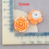 12mm snap button DIY charms Electroplating resin rose resin