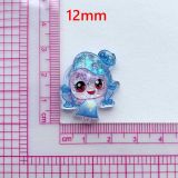 12mm snap button DIY charms Sequin cut cartoon little girl resin
