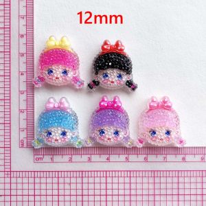 12mm snap button DIY charms Glitter Sugar Cute Girl Resin
