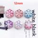 12mm snap button DIY charms High transparency snowflake ice and snow resin