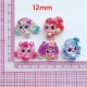 12mm snap button DIY charms Sequin cut cartoon little girl resin