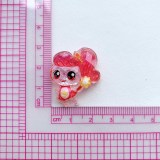 20mm snap button DIY charms Sequin cut cartoon little girl resin