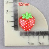 12mm snap button DIY charms Resin strawberry
