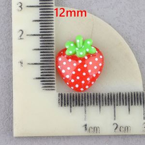 12mm snap button DIY charms Resin strawberry