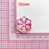 12mm snap button DIY charms High transparency snowflake ice and snow resin