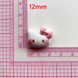 12mm snap button DIY charms Bright surface bow kt kitten resin
