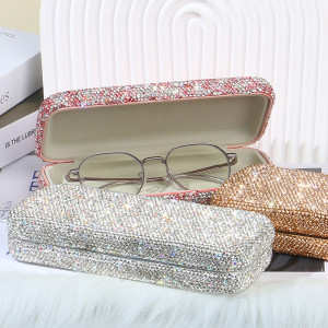 Rhinestone Glasses storage box, sunglasses box, portable storage