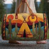New printed women's yoga bag, handbag, embroidered travel bag, multifunctional sports and fitness bag