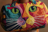 New printed women's yoga bag, handbag, embroidered travel bag, multifunctional sports and fitness bag