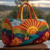 New printed women's yoga bag, handbag, embroidered travel bag, multifunctional sports and fitness bag