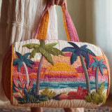 New printed women's yoga bag, handbag, embroidered travel bag, multifunctional sports and fitness bag