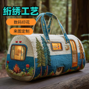 New printed women's yoga bag, handbag, embroidered travel bag, multifunctional sports and fitness bag