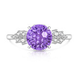 Caibao Fireworks Cut a Bundle of Starlight Ring Explosion Sparkle Caibao High Carbon Diamond Ring
