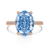 Sparkling Pigeon Egg Papalacha Ring with Luxurious Inlaid High Carbon Diamond Ice Flower Cutting Ring for Women