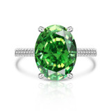 Sparkling Pigeon Egg Papalacha Ring with Luxurious Inlaid High Carbon Diamond Ice Flower Cutting Ring for Women