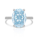 Sparkling Pigeon Egg Papalacha Ring with Luxurious Inlaid High Carbon Diamond Ice Flower Cutting Ring for Women
