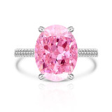Sparkling Pigeon Egg Papalacha Ring with Luxurious Inlaid High Carbon Diamond Ice Flower Cutting Ring for Women