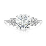 Caibao Fireworks Cut a Bundle of Starlight Ring Explosion Sparkle Caibao High Carbon Diamond Ring