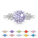 Caibao Fireworks Cut a Bundle of Starlight Ring Explosion Sparkle Caibao High Carbon Diamond Ring