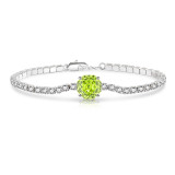 Rose Cut Oval Color Diamond Ice Flower Cut Bracelet with High Carbon Diamond Jewelry and Colorful Gemstones for Women