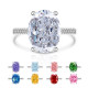 Sparkling Pigeon Egg Papalacha Ring with Luxurious Inlaid High Carbon Diamond Ice Flower Cutting Ring for Women