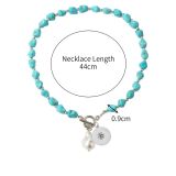 20mm snap button jewelty Vintage turquoise necklace Bohemian ethnic style necklace for women