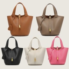 Hot selling PU leather vegetable basket handbag tote bag in stock