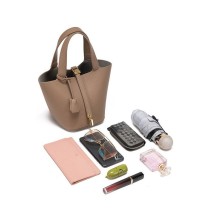 Hot selling PU leather vegetable basket handbag tote bag in stock