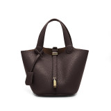 Hot selling PU leather vegetable basket handbag tote bag in stock