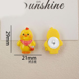Cartoon Rabbit Chick Turkey Easter Egg Series 20mm snap button Resin DIY Jewelry