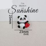 Cartoon Panda Series Handmade  20mm snap button Resin DIY Jewelry