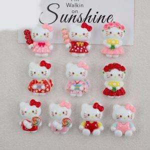 Cartoon Kitty Series 20mm snap button Resin DIY Jewelry