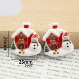 Bright Christmas Series 20mm snap button Resin DIY Jewelry