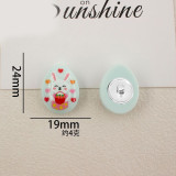 Cartoon Rabbit Chick Turkey Easter Egg Series 20mm snap button Resin DIY Jewelry